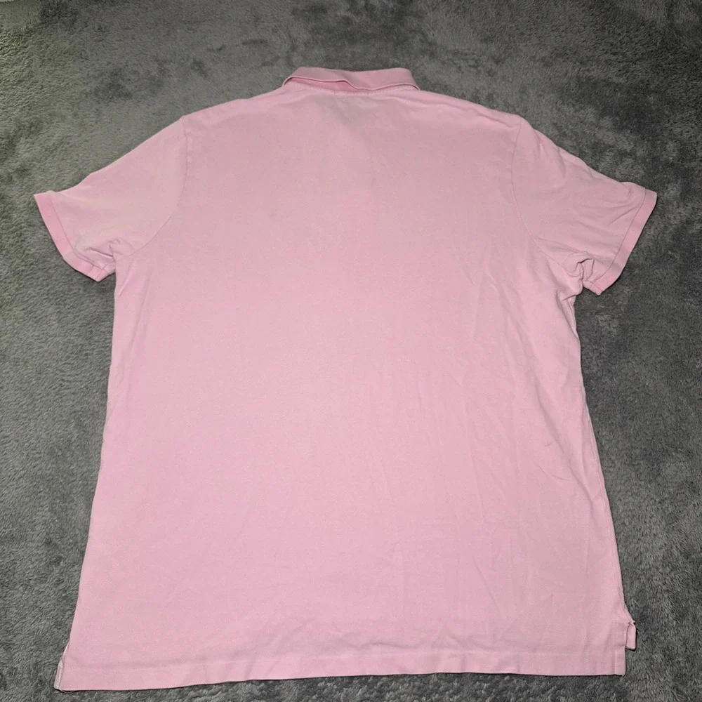 Polo Ralph Lauren Men's XL Light Pink Classic Fit Short Sleeve Shirt Blue Pony